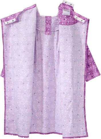 Women’s Open Back Adaptive 100% Cotton Flannel Hospital Gown With Snaps in Kuwait