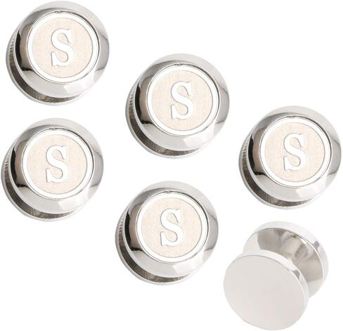 Dannyshi Mens Cufflinks and Studs Tuxedo Shirts Business Wedding Initials Alphabet A-Z Gift Set in Kuwait