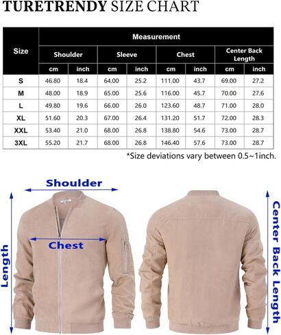 TURETRENDY للرجال من جلد الغزال بومبر اسكواش سترات من الجلد خفيفة الوزن سوفتشيل طيران بسحاب كامل معطف كاجوال in Kuwait