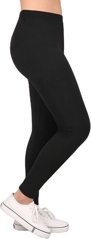 HDE Girl's Leggings Holiday Stretchy Full Ankle Length Stripe and Black Tights Rainbow Stripes in Kuwait