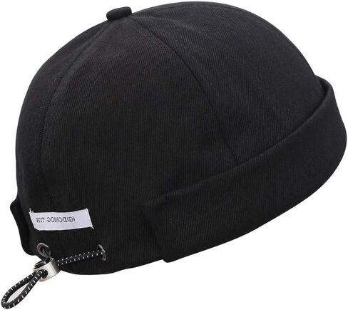 jerague Brimless Hats Adjustable Leather Buckle Street Casual Docker Beanie Skull Caps in Kuwait