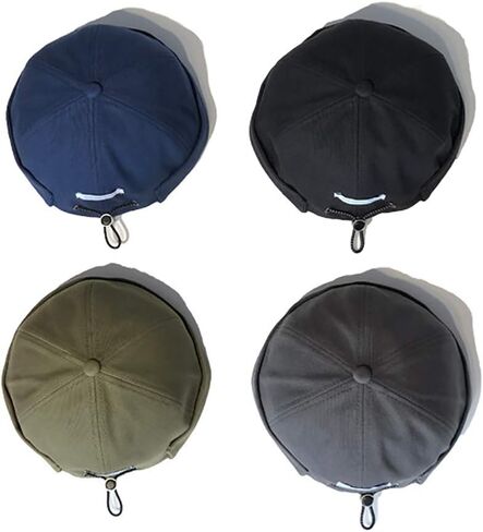 jerague Brimless Hats Adjustable Leather Buckle Street Casual Docker Beanie Skull Caps in Kuwait