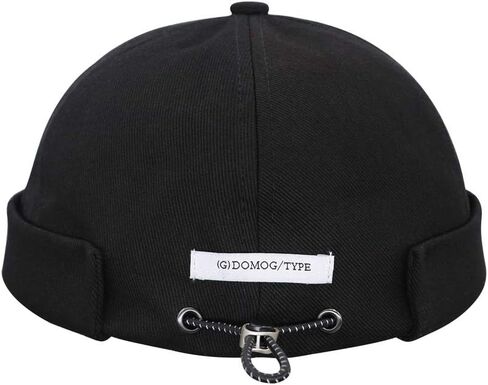 jerague Brimless Hats Adjustable Leather Buckle Street Casual Docker Beanie Skull Caps in Kuwait
