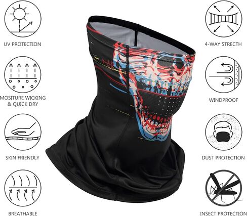 BASSDASH Neck Gaiter Mask UPF 50 Sun Protection for Men & Women, Fishing, Hiking, Outdoor in Saudi Arabia