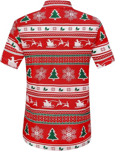 TURETRENDY Men's Hawaiian Shirts Floral Printed Button Down Summer Tropical Holiday Beach Party Shirts in Kuwait