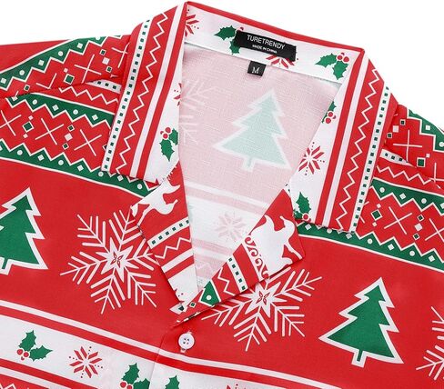 TURETRENDY Men's Hawaiian Shirts Floral Printed Button Down Summer Tropical Holiday Beach Party Shirts in Kuwait