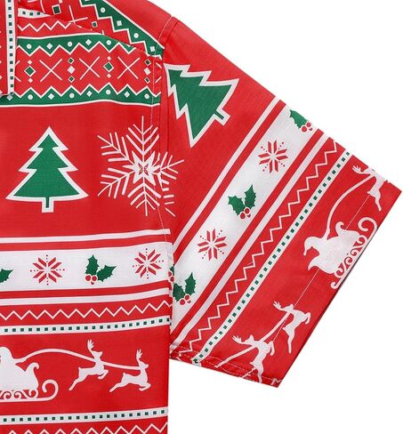 TURETRENDY Men's Hawaiian Shirts Floral Printed Button Down Summer Tropical Holiday Beach Party Shirts in Kuwait