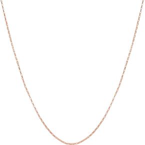 Kooljewelry 14k Yellow, White or Rose Gold 0.7 mm Long Box Chain (16, 18, 20, 22, 24, or 30 inch)