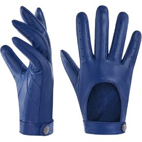 Harssidanzar Leather Driving Gloves for Womens,Touchscreen Texting Unlined Thin Sheepskin Dress Leather Gloves KL021