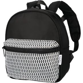 BIGHAS Lightweight Toddler Kids Backpack with Chest Strap For Boys and Girls, Preschool Kindergarten 3-6 Years Old 30 Colors (Black)