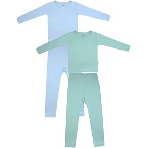 RRP Toddler Pajamas Set - Rayon of Bamboo - Girls & Boys Soft Comfy Sleepwear - 4pcs Set - 18M-10Years in Kuwait