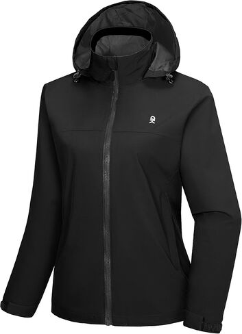 Little Donkey Andy Women's Waterproof Rain Jacket Lightweight Windbreaker Breathable Raincoat with Hood for Outdoor Hiking in Kuwait