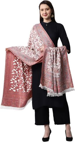شالات منسوجة مصنوعة يدويًا من مزيج صوف الباشمينا الهندي من Weavers Villa، وشاح، أغطية [حجم كبير: 40 بوصة × 80 بوصة] in Kuwait