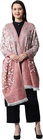 شالات منسوجة مصنوعة يدويًا من مزيج صوف الباشمينا الهندي من Weavers Villa، وشاح، أغطية [حجم كبير: 40 بوصة × 80 بوصة] in Kuwait