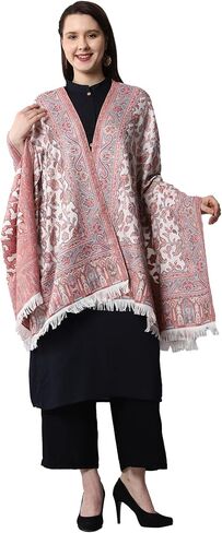شالات منسوجة مصنوعة يدويًا من مزيج صوف الباشمينا الهندي من Weavers Villa، وشاح، أغطية [حجم كبير: 40 بوصة × 80 بوصة] in Kuwait