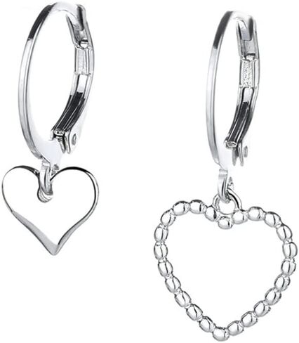 925 Sterling Silver Hoop Earrings for Women Teen Girls | Small Zircon Inlay Hoops Stud Earring Fashion Jewelry Gift in Saudi Arabia