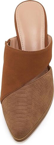 Syktkmx Women's Cutout Backless Mules Slip On Closed Toe Chunky Stacked Heeled Sandals in Saudi Arabia