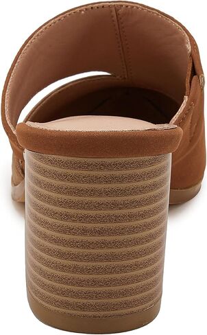 Syktkmx Women's Cutout Backless Mules Slip On Closed Toe Chunky Stacked Heeled Sandals in Saudi Arabia