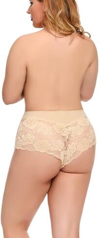 SHISUTA 5 قطع من الملابس الداخلية النسائية، مقاس عادي وكبير، سراويل داخلية قصيرة من الدانتيل، سراويل داخلية مثيرة من الحرير in Kuwait