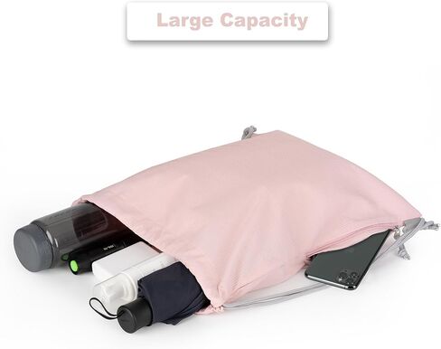 حقيبة ظهر رياضية برباط من Lily Queen حقيبة سباحة قابلة للطي مقاومة للماء للنساء والرجال (أبيض) in Kuwait