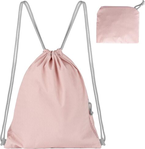 حقيبة ظهر رياضية برباط من Lily Queen حقيبة سباحة قابلة للطي مقاومة للماء للنساء والرجال (أبيض) in Kuwait