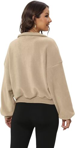 سترة شتوية نسائية من الصوف من Ovanviso بسحاب كامل وياقة قصيرة وأكمام طويلة in Kuwait