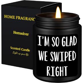 Homsolver Gifts for Him,Unique Men Gifts,Anniversary,Valentines Day,Birthday Gifts for Him Boyfriend,Best Thing I Found on The Internet Candles-Black Cedar & Sandwood Scented in Kuwait