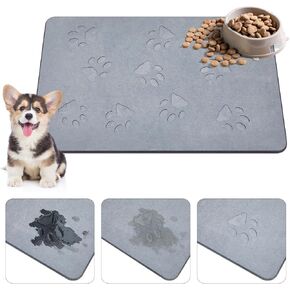 Drydiet 16 × 24 بوصة حجر الحيوانات الأليفة تغذية حصيرة الأرض دياتومي ماصة غير زلة القط الكلب حصيرة للأغذية والمياه كبيرة التجفيف السريع سهلة التنظيف الكلب تحديد الموقع للأرضيات صحن وعاء in Kuwait