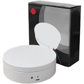 حامل عرض دوار كهربائي EKDJKK، حامل عرض دوار بمحرك 360 درجة مع كابل طاقة USB لمنتجات التصوير الفوتوغرافي والعروض والمجوهرات والساعات والنماذج ثلاثية الأبعاد in Kuwait