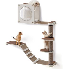 FEANDREA Clickat Cat Hammock, Wall-Mounted Cat Bed, Cat Wall Perch with Replaceable Washable Fabric in Kuwait