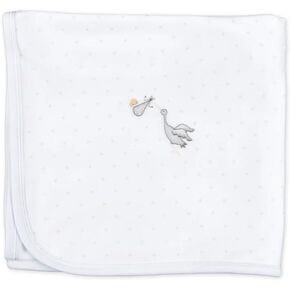 بطانية استقبال من ماجنوليا بيبي للجنسين من قطن بيما مطرزة بطائر اللقلق - تستحق الانتظار in Kuwait