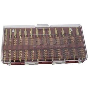 Tipton Bore Brush Rifle Set with 13-Piece Caliber Specific Bronze Brushes Storage Case for Firearm Cleaning, Maintenance