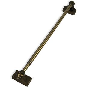 Versailles Home Fashions 1/2" Magnetic Curtain Rod Set, 15" to 28", Antique Brass in Kuwait