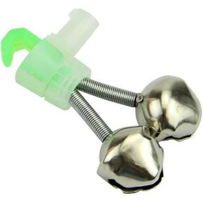 Wakauto 10Pcs Fish Rod Bells, Night Fishing Rod Bite Bait Clip Alarm Double Bells (Green)
