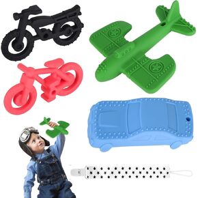 Baby Textured Silicone Teether Teething Relief Chew Toys Sensory Exploration for Newborn Over 3 Months Boy Girl BPA Free,Chuya Traffic Toy in Kuwait