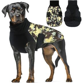 Winter Dog Coat Waterproof, Turtleneck Dog Snow Jacket for Cold Weather, Warm Reversible Dog Clothes with for Medium Dogs, Navy XL
