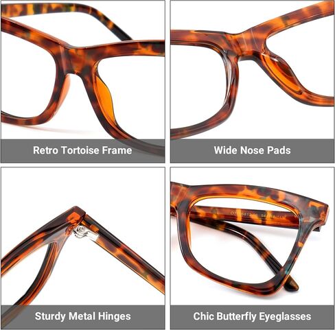 Zeelool Stylish TR90 Oversized Butterfly Blue Light Blocking Glasses for Women Yaritza OT006813 in Saudi Arabia