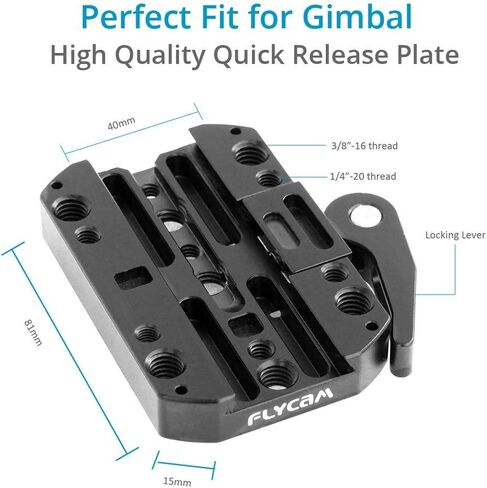 فلاي كام لوحة محول رونين دوارة لجهاز رونين جيمبالز وكامتري فليكسي ريج | ملحق للصيد 360 درجة والتتبع والقيادة، لدي جيه اي رونين/رونين ام/رونين ام اكس الافضل للتصوير بدون تعب (SW-015-00) in Kuwait