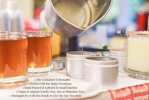 Cedar Crate Market - Spiced Apple Cider Candles for Home - Scented Soy Wax Candles Gifts for Women and Men, Aromatherapy Candles - 13.5 oz Clear Jar, Made in The USA in Saudi Arabia