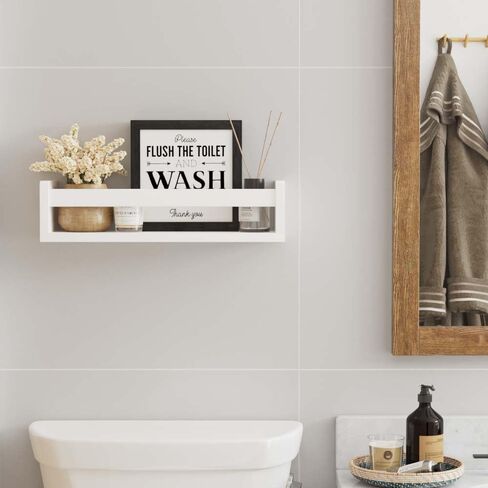 يو هاف سبيس ارفف كتب لغرفة الاطفال من انجي، رف كتب جداري للاطفال، ارفف خشبية عائمة لغرفة الاطفال، مجموعة من 3 قطع، ابيض in Kuwait