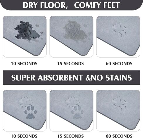 Drydiet 16 × 24 بوصة حجر الحيوانات الأليفة تغذية حصيرة الأرض دياتومي ماصة غير زلة القط الكلب حصيرة للأغذية والمياه كبيرة التجفيف السريع سهلة التنظيف الكلب تحديد الموقع للأرضيات صحن وعاء in Kuwait