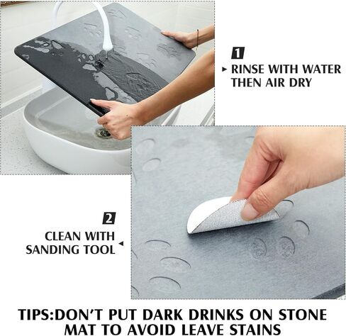 Drydiet 16 × 24 بوصة حجر الحيوانات الأليفة تغذية حصيرة الأرض دياتومي ماصة غير زلة القط الكلب حصيرة للأغذية والمياه كبيرة التجفيف السريع سهلة التنظيف الكلب تحديد الموقع للأرضيات صحن وعاء in Kuwait