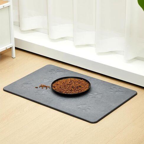 Drydiet 16 × 24 بوصة حجر الحيوانات الأليفة تغذية حصيرة الأرض دياتومي ماصة غير زلة القط الكلب حصيرة للأغذية والمياه كبيرة التجفيف السريع سهلة التنظيف الكلب تحديد الموقع للأرضيات صحن وعاء in Kuwait