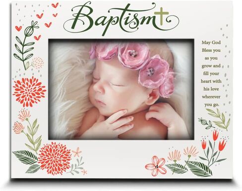 BELLA BUSTA-BaptismPicture Frame-Baby Blessings Baptism-Christening, Baby Girl/Boy Baptism Presents from Godparents Friends and Family-UV Print Frame (5x7 Vertical (Boy)) in Kuwait