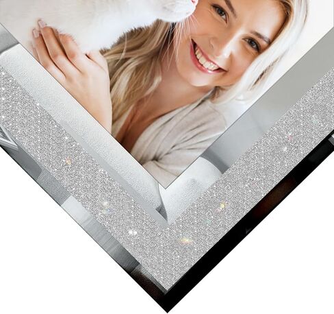 مجموعة إطارات صور Egofine مقاس 5 × 7 مكونة من 4، إطارات صور زجاجية سوداء شفافة لإطارات صور الزفاف لعرض سطح الطاولة عموديًا أو أفقيًا in Saudi Arabia