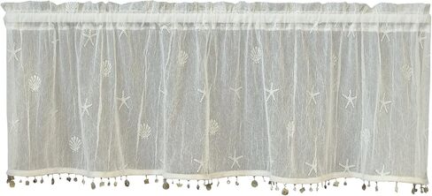Heritage Lace, White Sand Shell 45x15 Valance w/Trim, 45 x 15 in Saudi Arabia