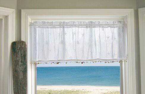 Heritage Lace, White Sand Shell 45x15 Valance w/Trim, 45 x 15 in Saudi Arabia