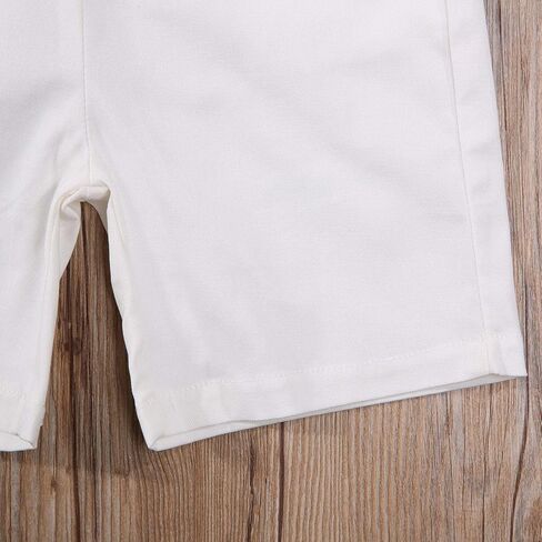 Zero2Seven طفل الفتيان شهم الزي الصيف طفل الاطفال ملابس قصيرة الأكمام ربطة القوس فيونكة تي شيرت علوي + الحمالات السراويل فستان أطفال مع سروال داخلي in Kuwait