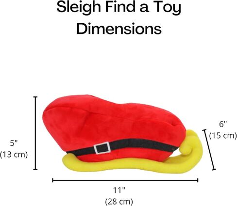 Midlee Santa Sleigh Find a Toy Christmas Dog Toy- Plush Burrow Interactive Hide & Seek Pet Holiday Toy in Saudi Arabia