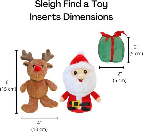 Midlee Santa Sleigh Find a Toy Christmas Dog Toy- Plush Burrow Interactive Hide & Seek Pet Holiday Toy in Saudi Arabia